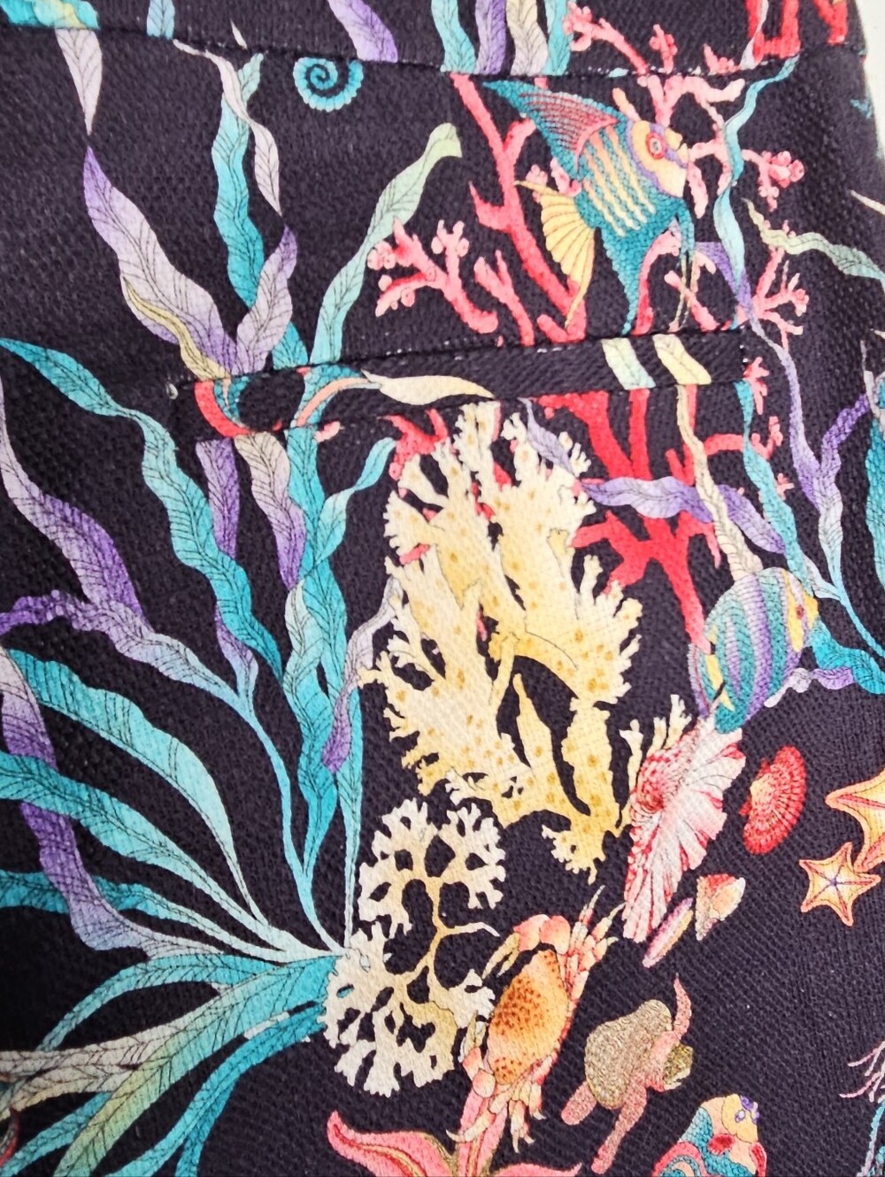 J CREW Collection Patio Pant 4 Ratti Under The Sea Print Straight Leg Crop $148 - Picture 11 of 16